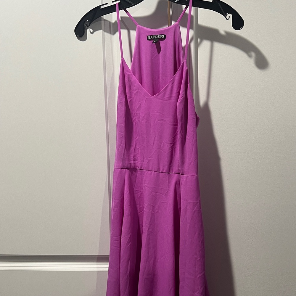 Express Vibrant Pink Strappy Dress